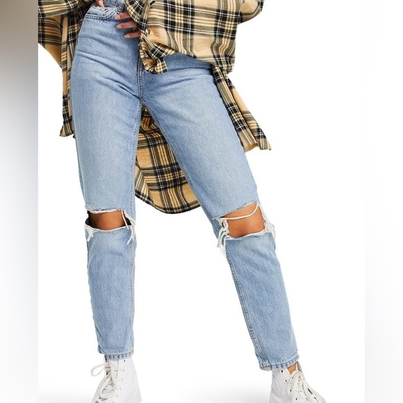 TOPSHOP - high waisted mom jeans 28W/32L - Picture 2 of 5